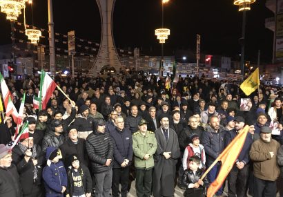 تجمع شبانه مردم خلخال با محوریت تا پای جان برای ایران