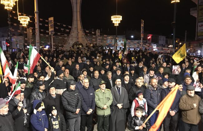 تجمع شبانه مردم خلخال با محوریت تا پای جان برای ایران