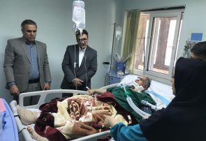 عیادت فرماندار خلخال از بیماران حادثه تصادف در خلخال